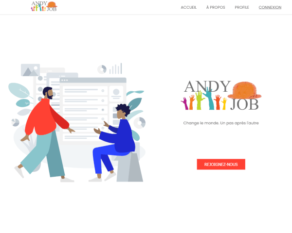 capture d'écran du site Andy's Job