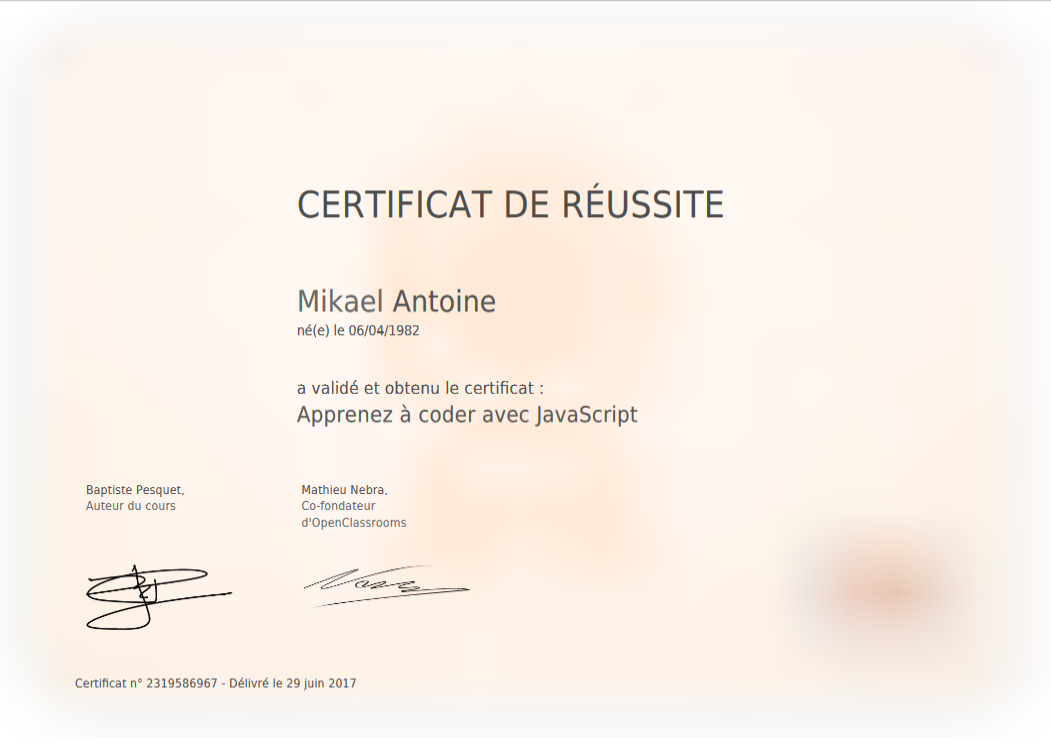 certificat javascript